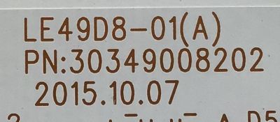 KIT DE LED'S PARA TV HITACHI ((INCOMPLETO SOLO 9 PIEZAS)) / NUMERO DE PARTE LE49D8-01 / 30349008202 / LE49D8-01(A) / 49000M22 / PANEL LSC490FN02-W / MODELO 49C61 / NOTA IMPORTANTE:KIT CONSTA DE 10 PIEZAS EN TOTAL - Imagen 2